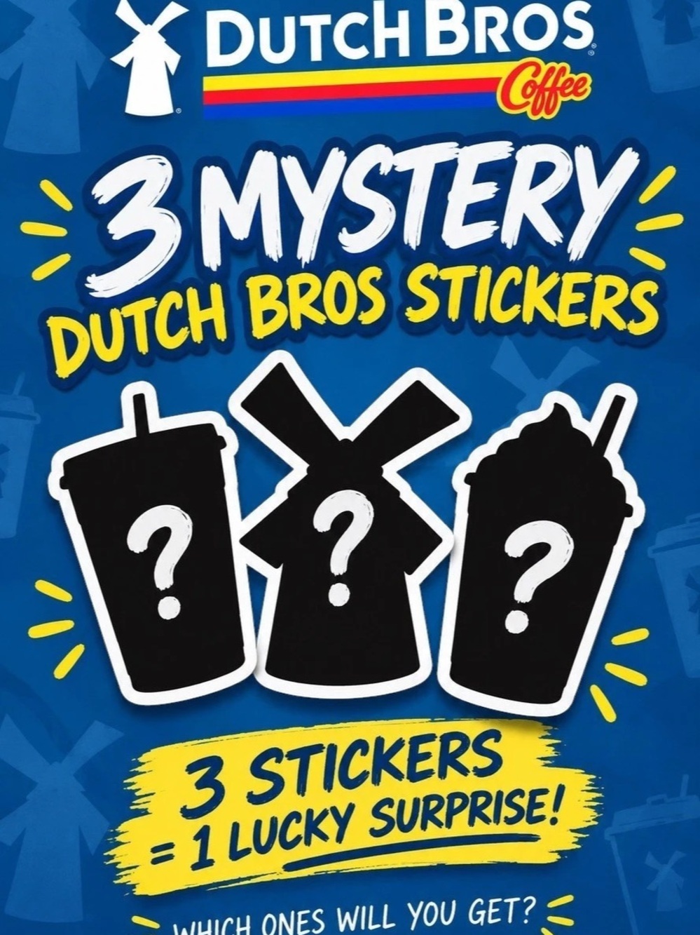 Dutch Bros Mystery Dutch Bros 3 Stickers Pack